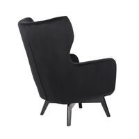 SALINA ARMCHAIR FABRIC BLACK WOOD RUBBERWOOD BLACK E1 PRC