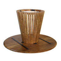 TORRE TABLE WOOD ACACIA WALNUT IN