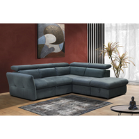 MONSERAT SOFA BED CORNER RIGHT EASY CLEAN FABRIC PETROL E1 EU