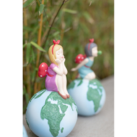 TRAVEL GIRL 4 DECO POLYRESIN MULTICOLOR D12,5xH24,