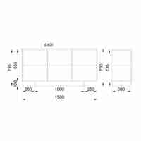INTRO SIDEBOARD MELAMINE SONOMA DARK CEMENT DARK 150x40xH79,5cm E1 EU