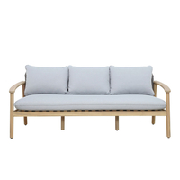 FREELAND LOUNGE SET 1+2+1 WOOD ACACIA NATURAL GREY