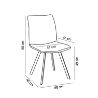 DUE FACCE CHAIR FABRIC LATTE BEIGE METAL BLACK E1 PRC