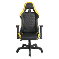 RANGER GAMING CHAIR DESK FABRIC BLACK NYLON YELLOW METAL 52x74xH138cm PRC