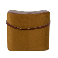 COWBOY STOOL FABRIC GOLD FINGER BROWN E1 PRC