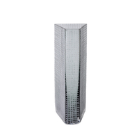 GRAVIR GREY VASE GLASS GREY 15,5x11,5xH33cm PRC