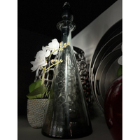 GOMBE BOTILIA WITH LID GLASS GREY 18x18xH42cm PRC