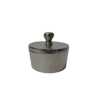 BOITE BOX WITH LID ALUMINIUM SILVER 11x11xH10cm IN