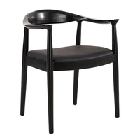 FUJI CHAIR WOOD RUBBERWOOD BLACK FABRIC PRC
