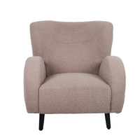 ONE & ONLY ARMCHAIR FABRIC CAPPUCCINO WOOD BLACK E