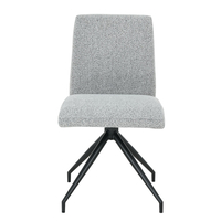 ARM CHAIR FABRIC GREY LIGHT METAL BLACK MAT E1 PRC