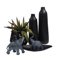 HAPPY ELEPHANT 1 DECO ELEPHANT POLYRESIN BLACK WHI