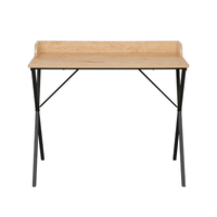 QUICK DESK MELAMINE NATURAL BLACK 90x50xH79cm E1 P