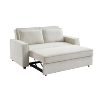CUBO SOFA BED 3SEAT FABRIC OFF WHITE FABRIC E1
