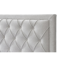 NOBLE BED (FOR MATTRESS 160x200cm) FABRIC GREY LIGHT E1 MY