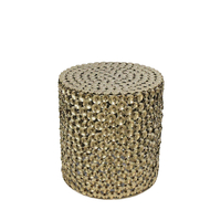 POPPY COFFEE TABLE SET 2PCS METAL GOLD ANTIQUE 44x44xH46,5cm IN