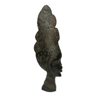 JABARI DECO FIGURE POLYRESIN BLACK BROWN 15x5xH42c