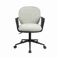 POST CHAIR DESK FABRIC GREY METAL BLACK METAL 55x5