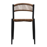 CARLA CHAIR ALUMINIUM BLACK WALNUT 46x61xH78cm PRC