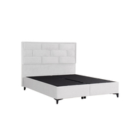 BRICK BED WITH STORAGE (FOR MATTRESS 160x200cm) FABRIC OFF WHITE 16-450 E1 TR