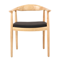 FUJI CHAIR WOOD RUBBERWOOD NATURAL BLACK FABRIC PRC