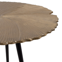 LEAF 50 SIDE TABLE METAL GOLD MAT BLACK 50x50xH36cm IN