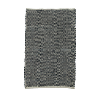 ROMBO CARPET LEATHER BLACK BEIGE 60x90cm IN