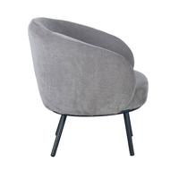 MALU ARMCHAIR FABRIC GREY METAL BLACK E1 PRC