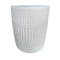 GEOMETRICAL 1 SIDE TABLE MgO WHITE 38x38xH47cm PRC
