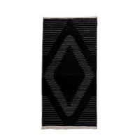 SIGHT CARPET FABRIC BLACK GREY 80x170xH1cm TR