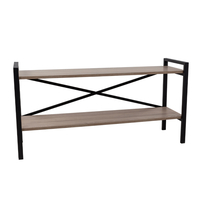 SMART TV STAND SHELF MELAMINE SONOMA BLACK METAL 120x35xH60cm E1 TR