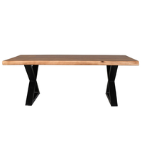 MINGLE COFFEE TABLE WOOD ACACIA WALNUT BLACK METAL 115x60xH42cm IN