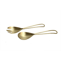 MATT SERVING SET STEEL GOLD 29x7xH2cm IN