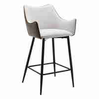 MALONE STOOL BAR EASY CLEAN FABRIC BEIGE OLIVE GREEN METAL BLACK E1 PRC