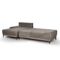 NATURA SOFA BED CORNER LEFT EASY CLEAN FABRIC TAUPE E1 EU