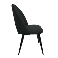 COMMODO CHAIR FABRIC BLACK METAL BLACK E1 PRC