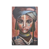 BANDU PAINTING CANVAS MULTICOLOR WOOD 60x90xH3cm P