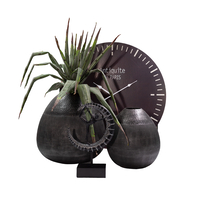 DROP VASE ALUMINIUM GRAPHITE D25xH21cm IN