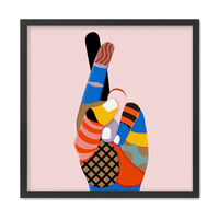 JACINTO PAINTING SET 2PCS MDF MULTICOLOR PAPER FRA