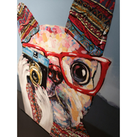 IMBA DOG 1 PAINTING CANVAS MULTICOLOR WOOD 100x100
