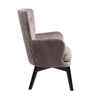 LOU LOU ARMCHAIR FABRIC BEIGE WOOD RUBBERWOOD BLACK E1 PRC