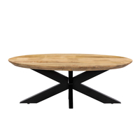 SKORPIO COFFEE TABLE WOOD MANGO WALNUT METAL BLACK 120x60xH45cm IN