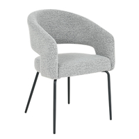ABRAZO CHAIR ARMCHAIR FABRIC GREY LIGHT METAL BLACK E1 PRC