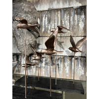 FUGLE DECO BIRDS POLYRESIN BRONZE BLACK 39x26xH32,