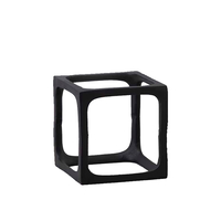 CUBO DECO ALUMINIUM BLACK 16,5x16,5xH16,5cm IN