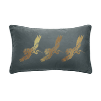 CREYR DECOR CUSHION VELVET GREY GOLD 30x50cm PRC