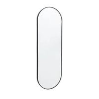 SORTY MIRROR ALUMINIUM BLACK 120x40xH15cm E1 PRC