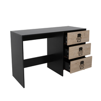 BLACKLY SLOT DESK 3DRAWERS CHIPBOARD WITH MELAMINE CARTA BLACK OAK SONOMA DECAPE 120x48xH76,5cm E1 PRC