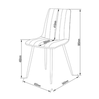 PRAGA CHAIR FABRIC EKAI METAL BLACK E1 PRC