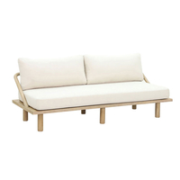 SIESTA SOFA BED WOOD ACACIA NATURAL CREAM 180x80xH